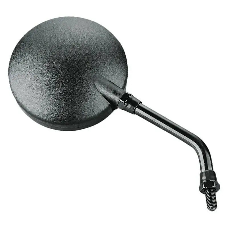 BikeMaster Round Mirror 6in Stem -10mm - Black - 600040 - Exterior Styling