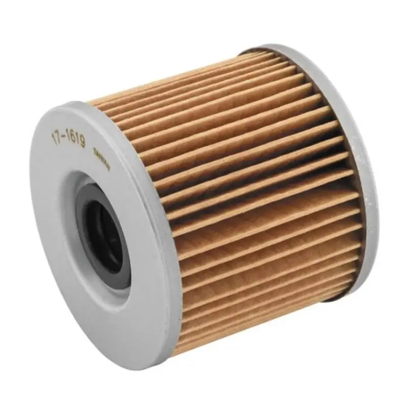 BikeMaster Suzuki BM-133 oil filter with cylindrical design and pleated paper element