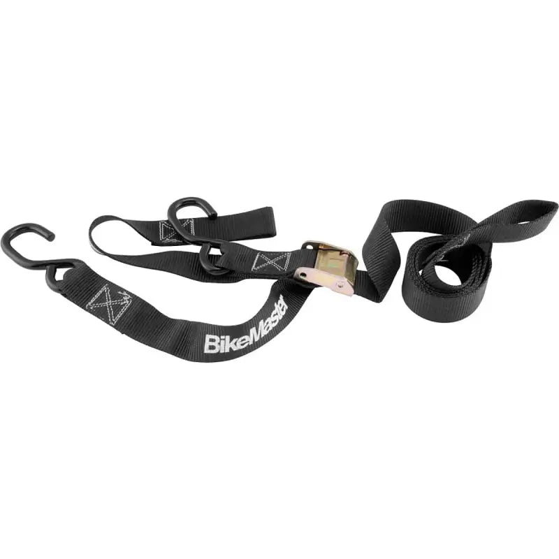 Black BikeMaster Tiedown with integrated softhook and hooks in black color