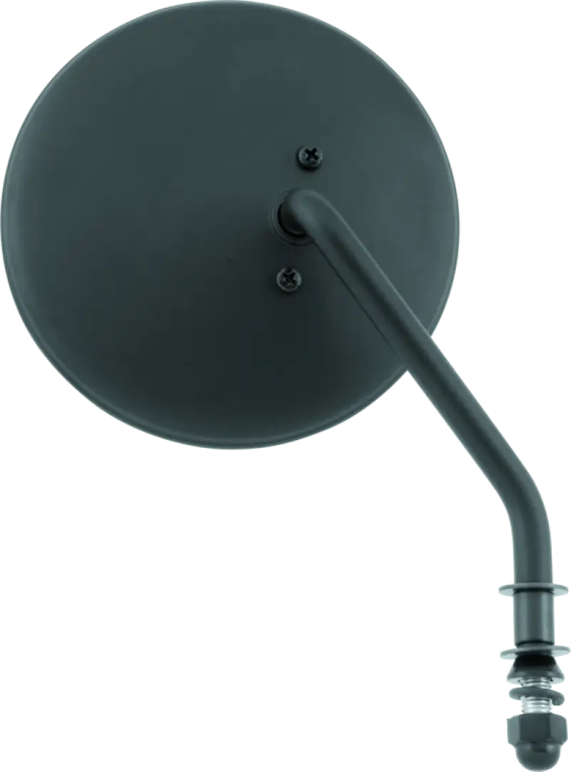 Bikers Choice Black 4 Inch Round Mirror Short Right Universal - Bikers Choice