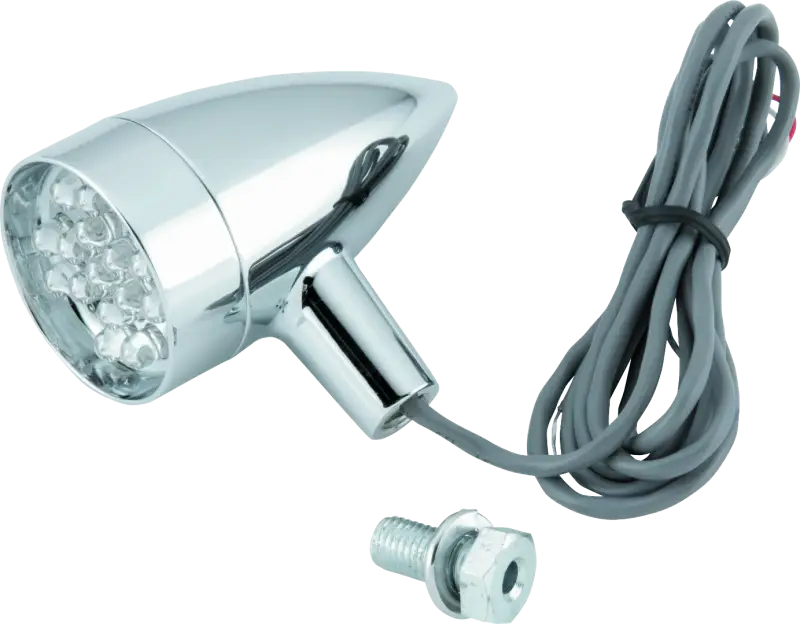 Bikers Choice Chrome Mini Turn Signal Amber Universal Custom - Bikers Choice