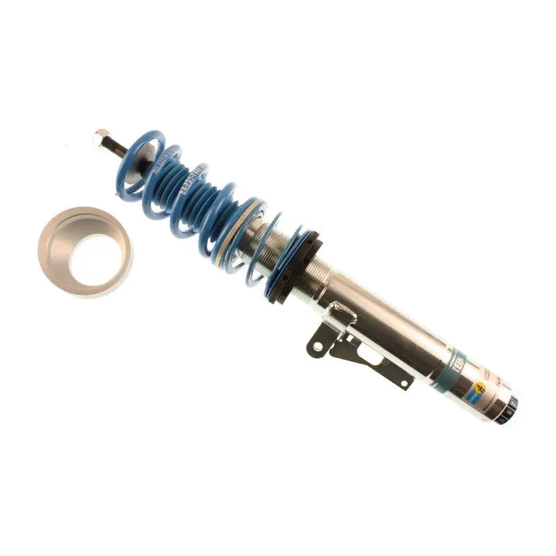 Silver and blue coilover shock absorber for Bilstein B16 performance suspension system