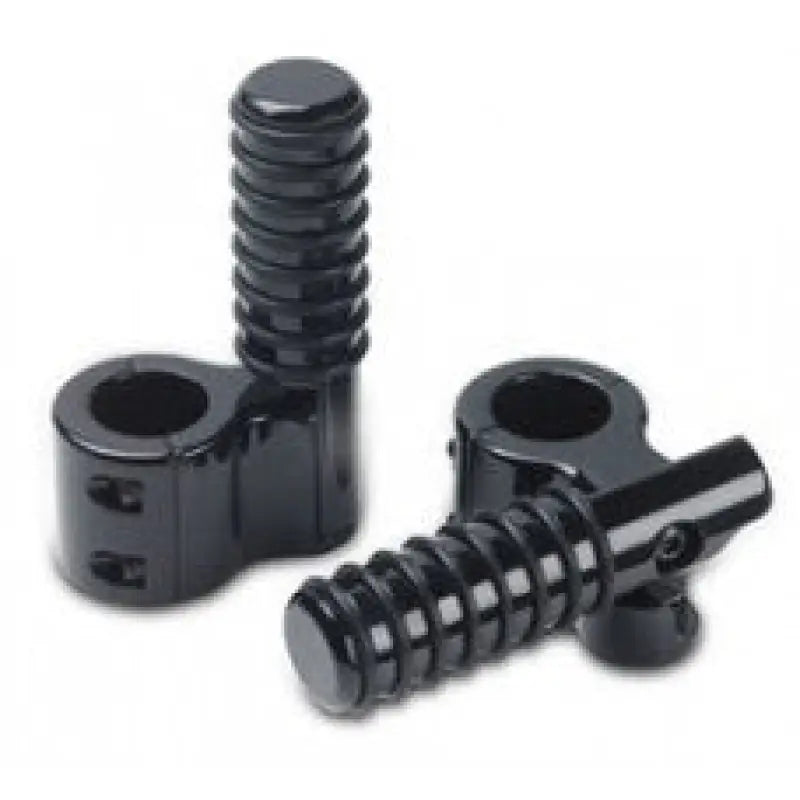 Black motorcycle foot pegs for Lindby Clamp-On Pegs BL 810 for easy upgrade