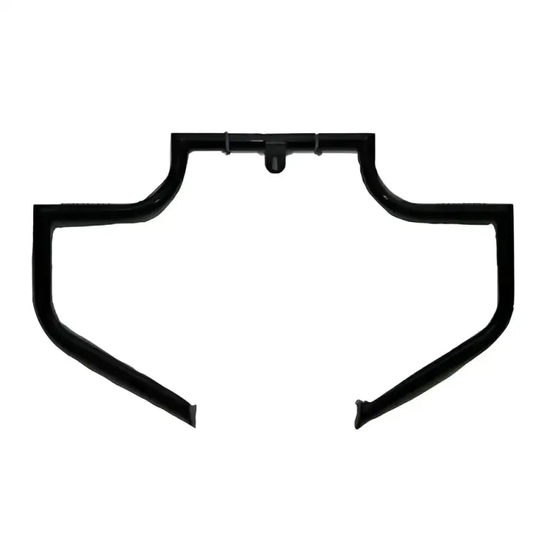 Black Lindby Engine Guard for Harley-Davidson Dyna, model BL104-1 Linbar, featuring a triple chrome plated 1 ¼ inch outside diameter, designed for forward control models from 1991 and up.