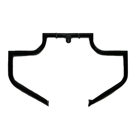 Black Lindby Engine Guard for Harley-Davidson Dyna, model BL104-1 Linbar, featuring a triple chrome plated 1 ¼ inch outside diameter, designed for forward control models from 1991 and up.