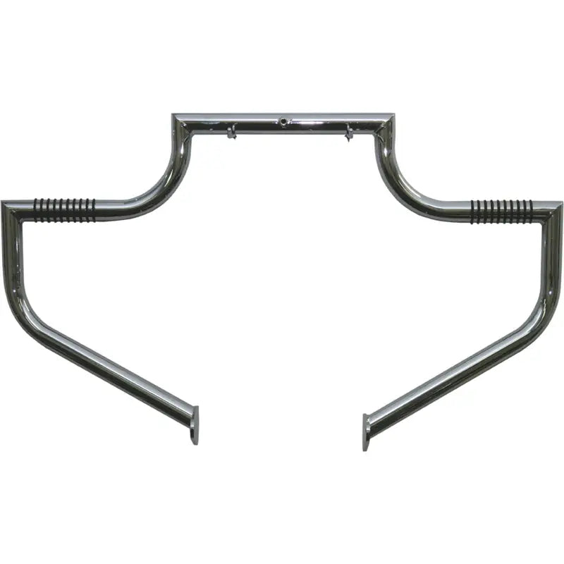 Polished stainless steel Lindby engine guard with textured grips for boats and RVs