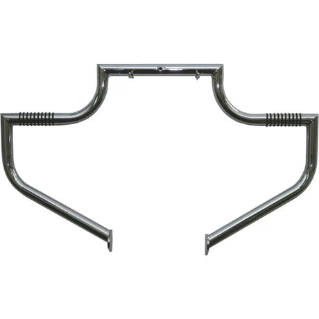 Polished stainless steel Lindby engine guard with textured grips for boats and RVs