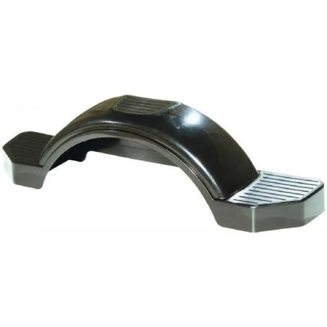 Black 12' Fulton Fender in Style D for boat protection and sleek design