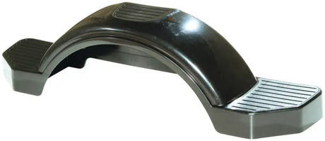 Black 12' Fulton Fender Style D for boats, durable and sleek protection.