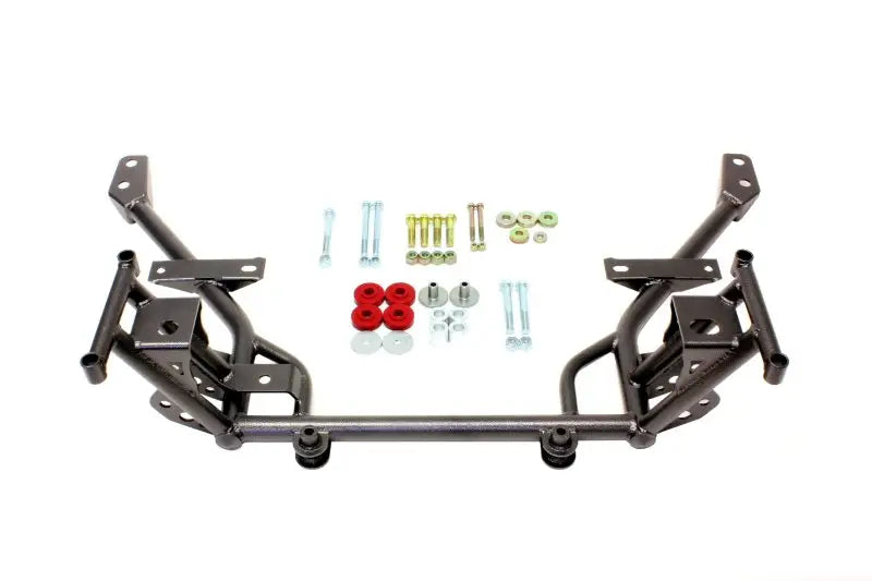 BMR 05-14 S197 Mustang K-Member w/ 1/2in Lowered Motor Mount and STD. Rack Mounts - Black Hammertone - Truck &