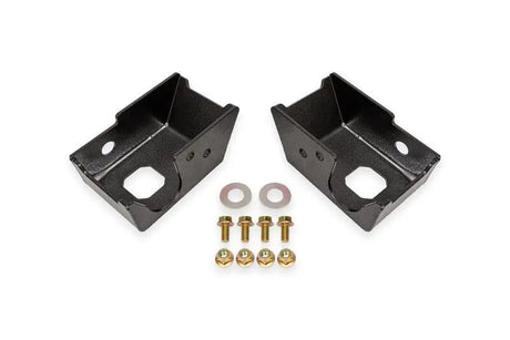 BMR 21-24 Ford Bronco Rear Shock Mount Skid Plates - Black Hammertone - BMR Suspension