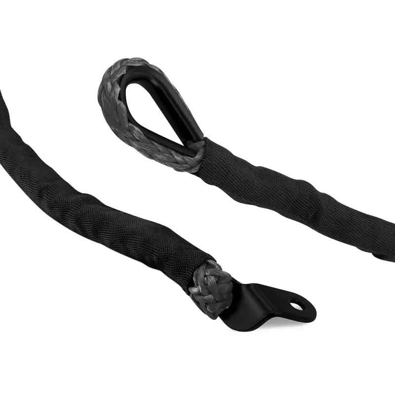 Black synthetic rope with thimble and bracket for Borne Off-Road 8in x 85ft RV parts & accessories