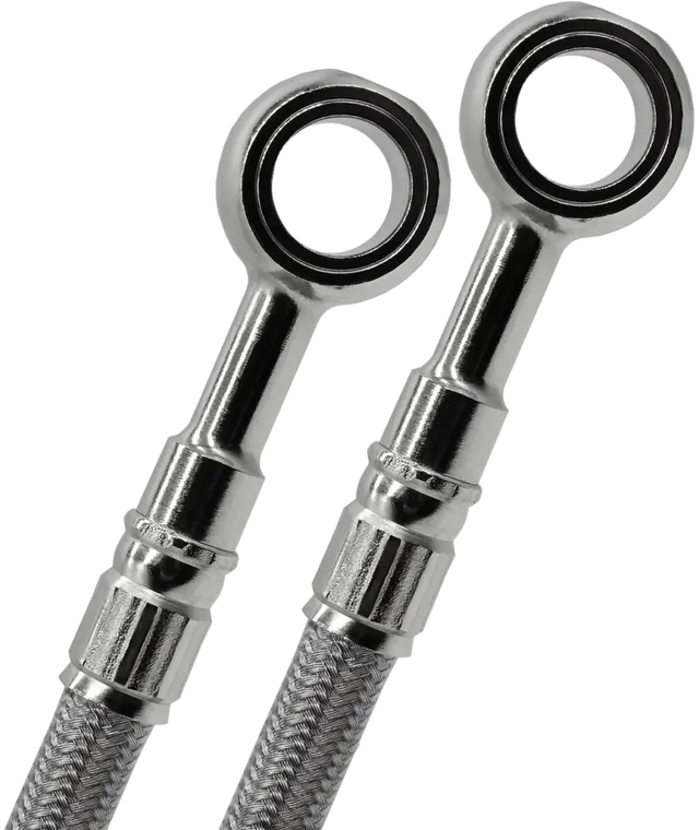 Braided stainless steel brake lines with banjo fittings for Line Sil Yam brake lines