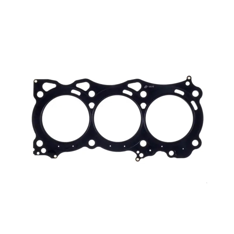 Black Cometic NIS VQ37VHR gasket with 3 circular openings and reinforced edges