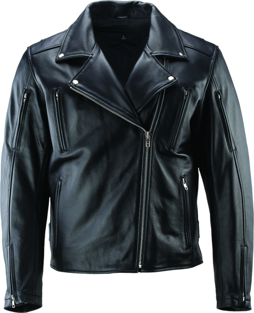 River Road Ironclad Classic Leather Jacket Black - Large - 094371
