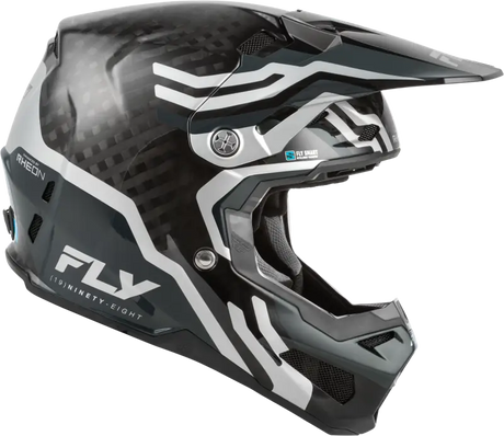 Formula S Carbon Byte Helmet Black Carbon/Grey/Silver Sm - FLY RACING