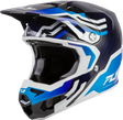 Formula S Carbon Byte Helmet Blue Carbon/Blue/White Xs - FLY RACING