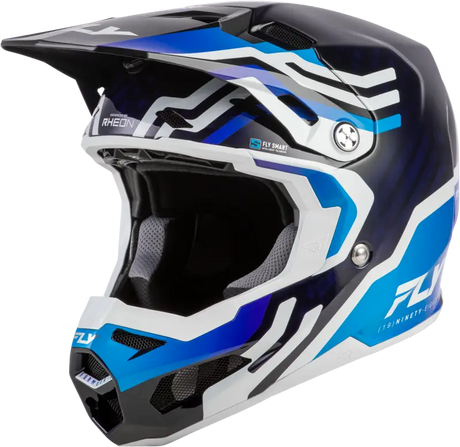 Formula S Carbon Byte Helmet Blue Carbon/Blue/White Xs - FLY RACING