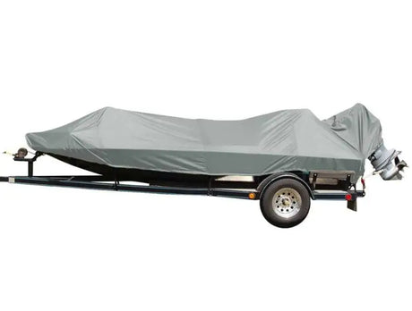 Carver 77815P-10 Boat Cover Jon-15 O/B Pg Gray