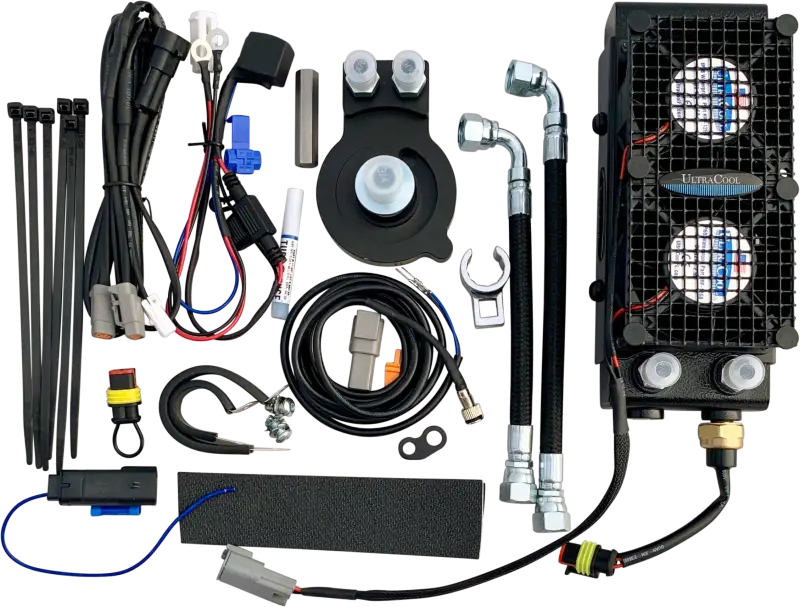 ULTRACOOL Chopped Oil Cooler M8 Touring `17 23 Blk