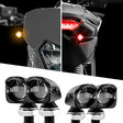 Mini Led Turn Signal Blk Kit Front & Rear Amber/Red - XK GLOW