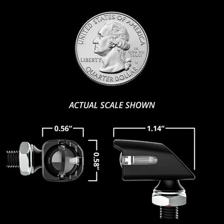 Mini Led Turn Signal Blk Kit Front & Rear Amber/Red - XK GLOW