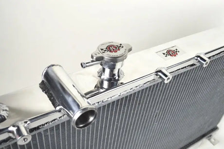 Shiny chrome Honda S2000 radiator for the Honda S2000 S2000 radiator upgrade
