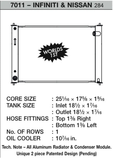 CSF 08-13 Nissan 370Z A/T Radiator - Truck & Automotive