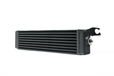 Black intercooler with mounting bracket for CSF BMW E30 DTM race style oil cooler