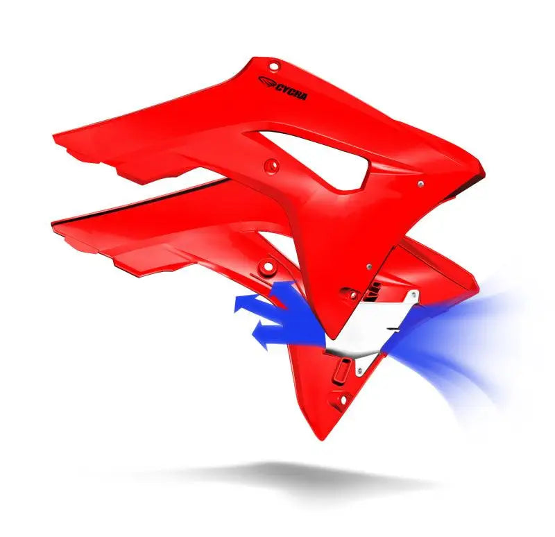 Cycra 14-17 Honda CRF250R Powerflow Radiator Shrouds - Factory Ed. Red - RV and Auto Parts