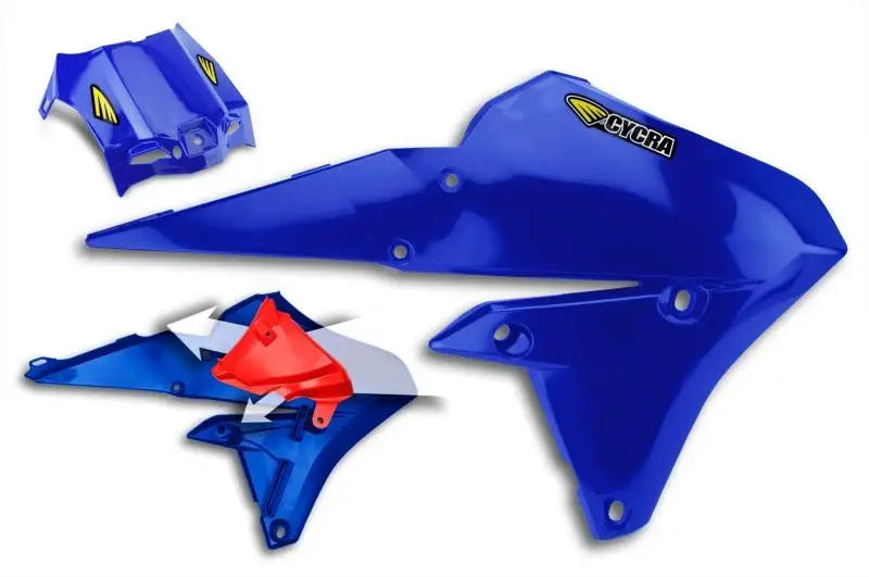 Cycra 15-19 Yamaha WR250F Powerflow Radiator Shrouds - OEM Blue - RV and Auto Parts