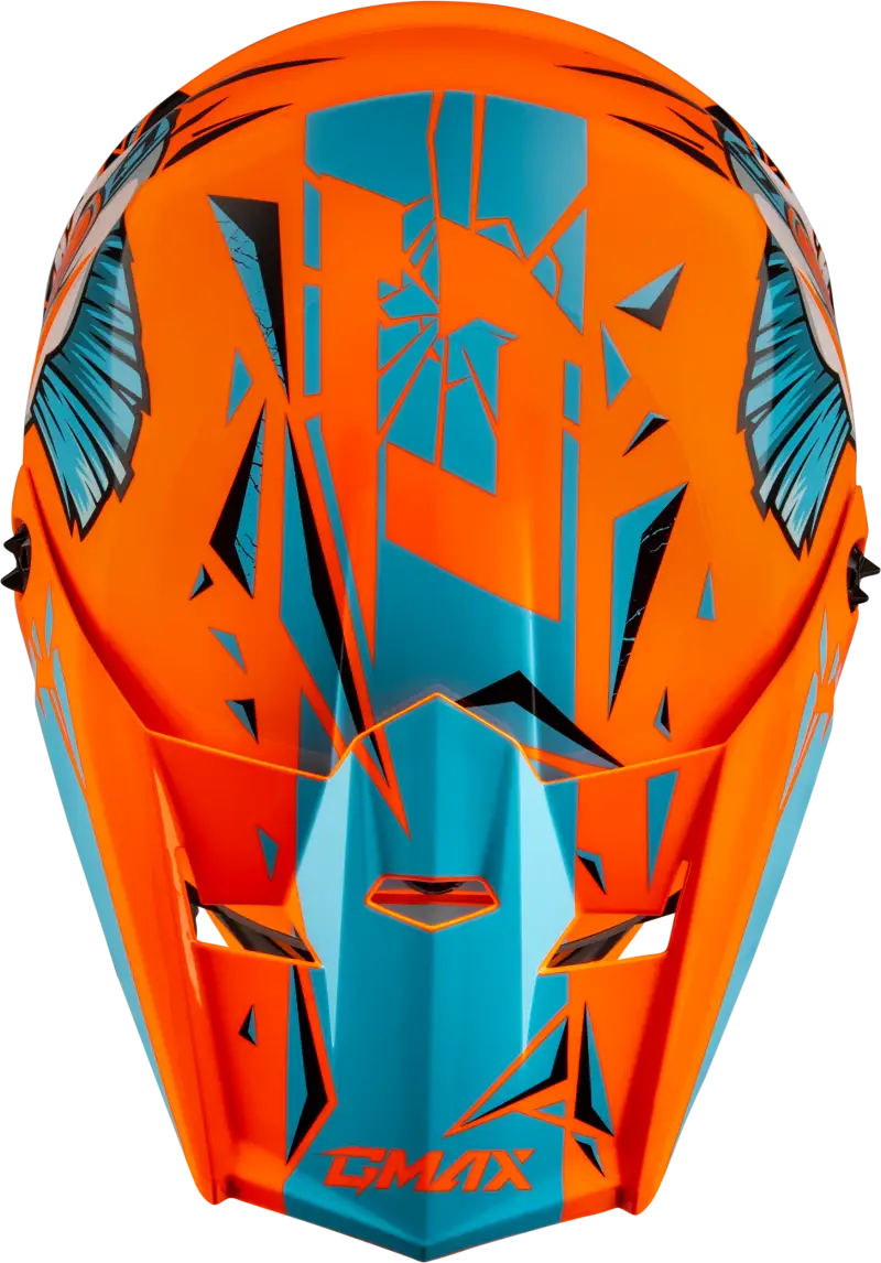 D3465211 Youth Mx 46y Unstable Helmet Hi Vis Orange/Blue Ym - MX-46Y