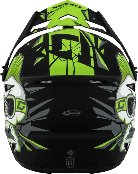 D3465222 Youth Mx 46y Unstable Helmet Matte Black/Green Yl - MX-46Y