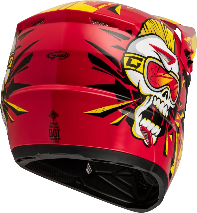 D3465230 Youth Mx 46y Unstable Helmet Red/Yellow Ys - MX-46Y
