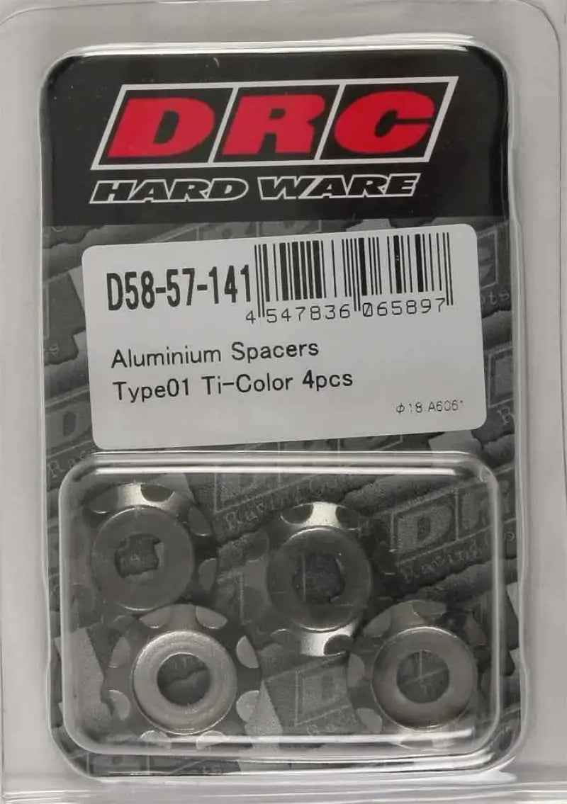 D58-57-141 Aluminum Spacers Type 1 Titanium M6x12mm 4/Pk