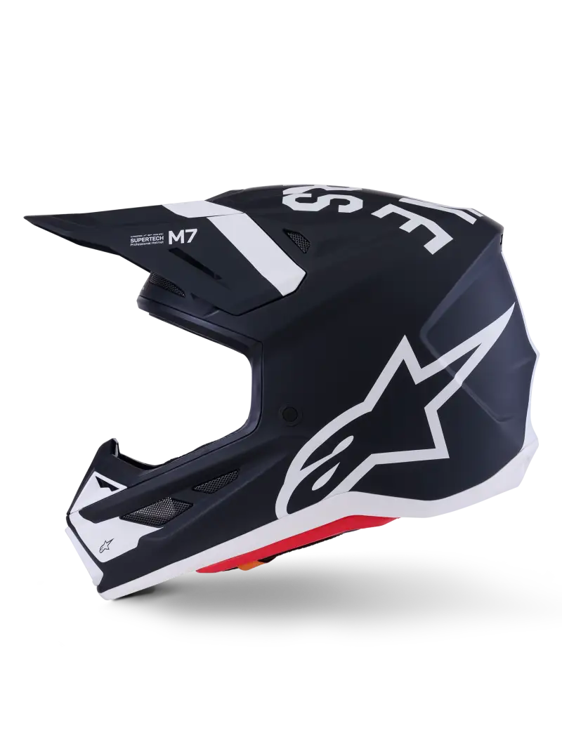 Sm7 Dasher Helmet Blk/Wht Matt Xl - ALPINESTARS