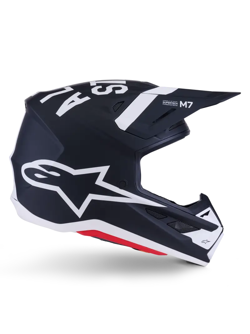 Sm7 Dasher Helmet Blk/Wht Matt Xl - ALPINESTARS