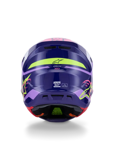 Sm7 Deed Helmet Purp/Pnk Glossy Sm - ALPINESTARS