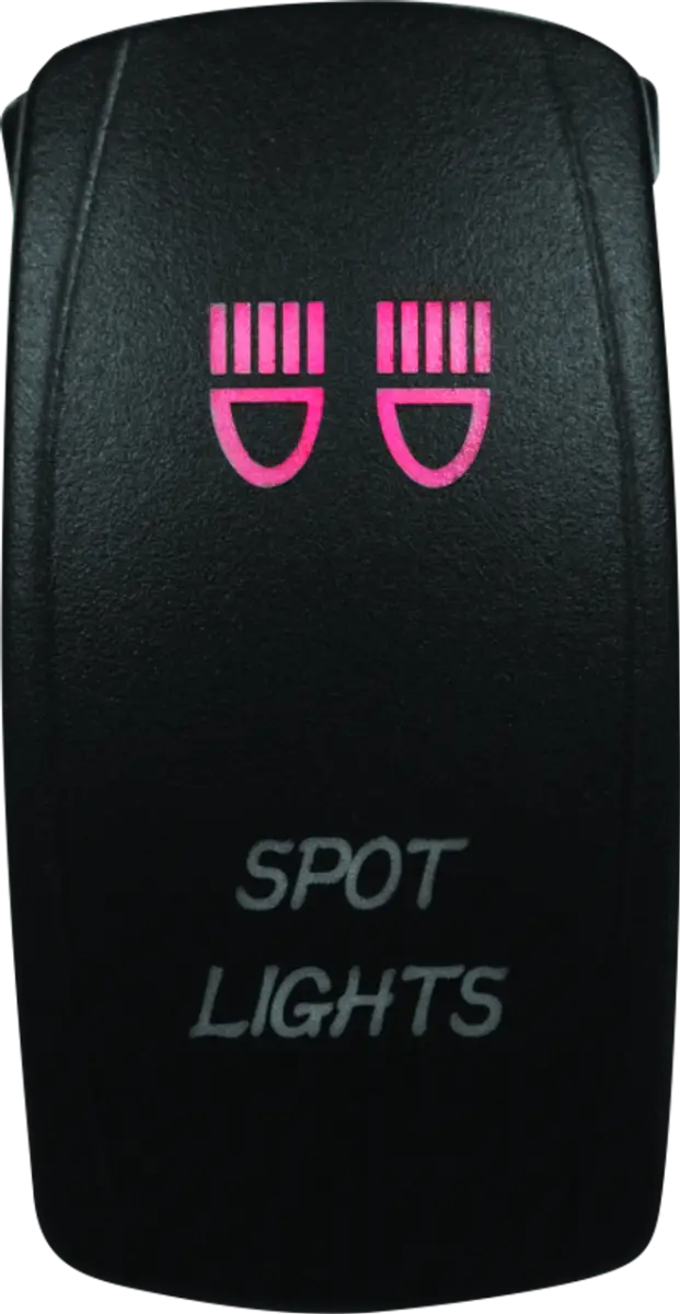 Illuminated spot lighted switch for DragonFire Racing cargo lights on/off red dashboard
