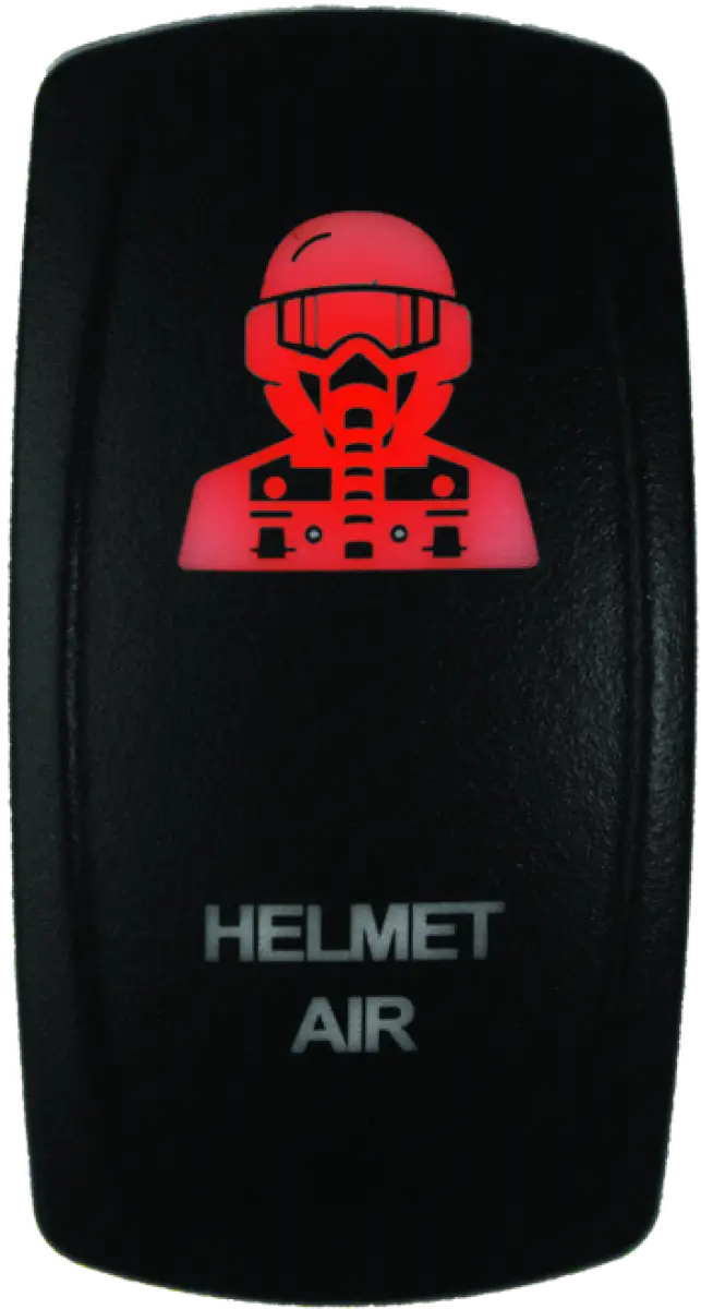 Black helmet air switch for DragonFire Racing lighted switch system on/off button