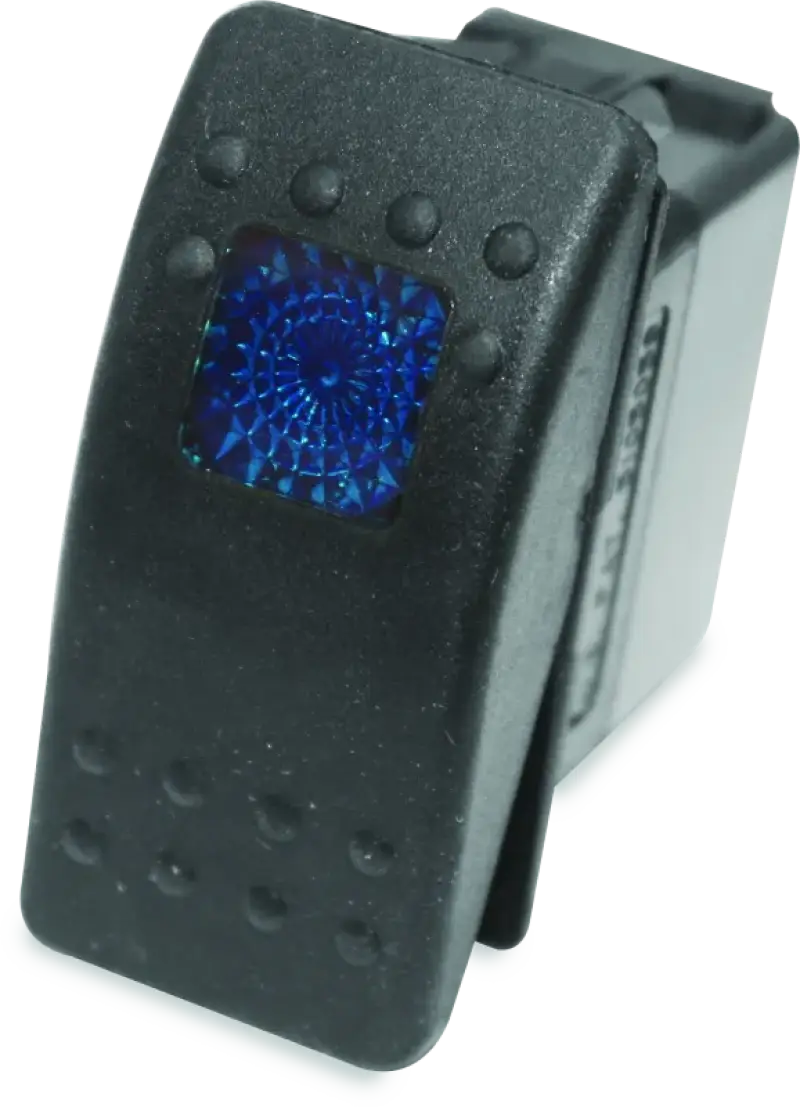 Black rocker switch with blue light for DragonFire Racing Lighted Switch On/Off rocker switch