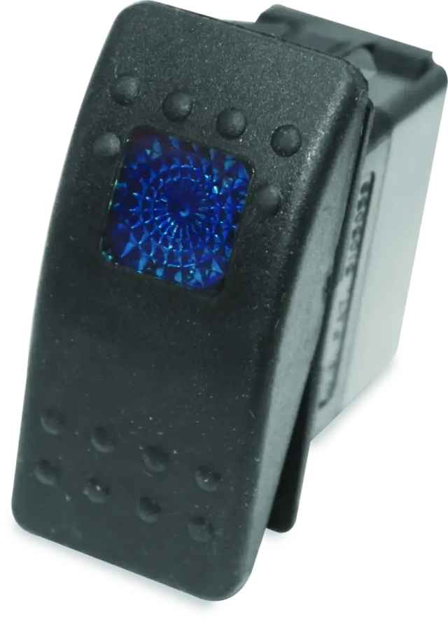 Black rocker switch with blue light for DragonFire Racing Lighted Switch On/Off rocker switch