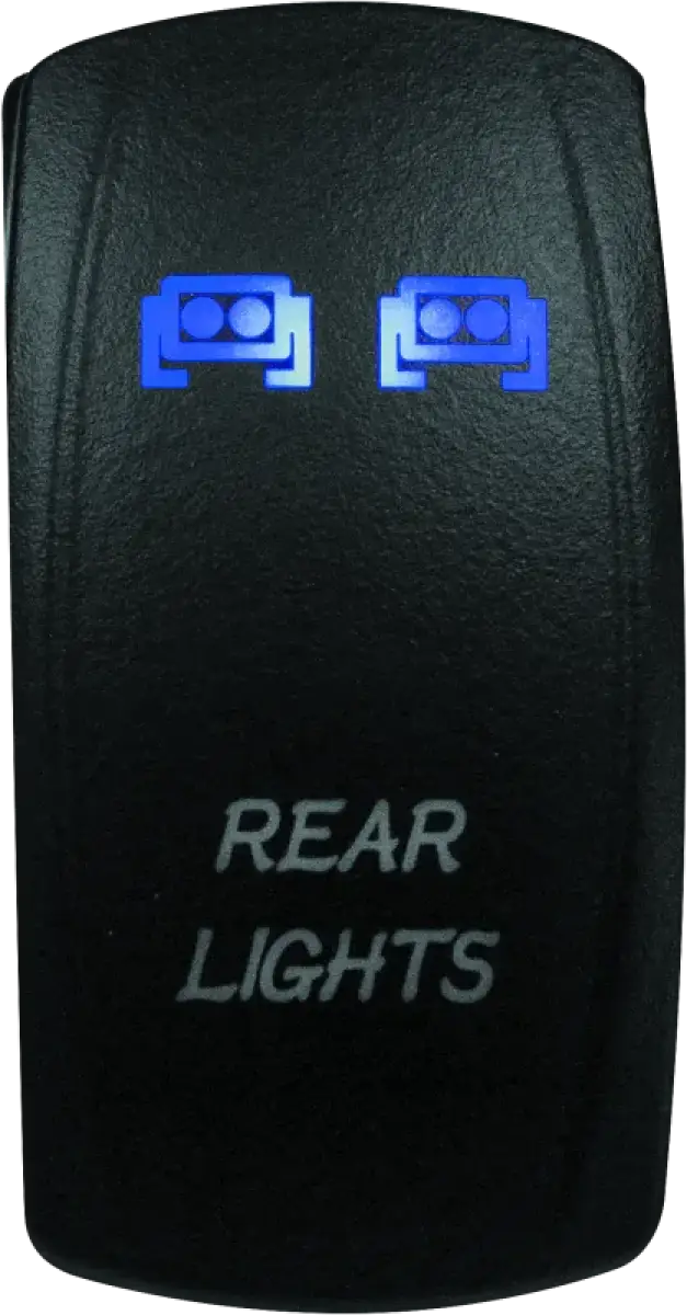 DragonFire Racing Lighted Switch Rear Light On/Off Blue - Interior Accessories