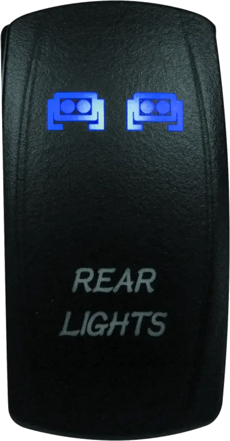 DragonFire Racing Lighted Switch Rear Light On/Off Blue - Interior Accessories