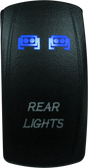 DragonFire Racing Lighted Switch Rear Light On/Off Blue - Interior Accessories