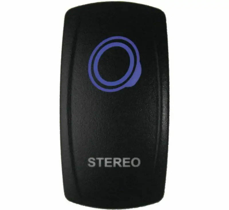DragonFire Racing Lighted Switch Stereo On/Off Blue - 522622 - Interior Accessories
