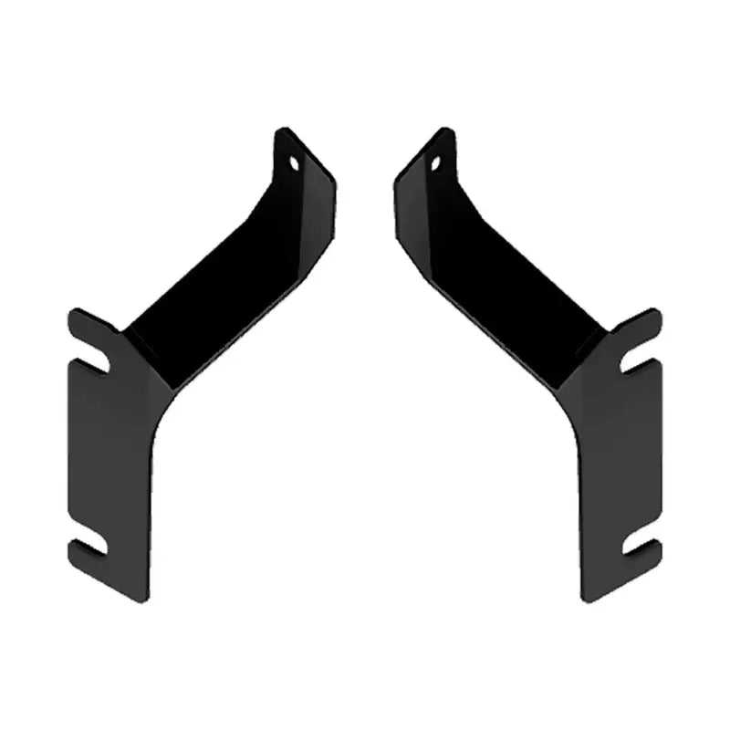 Driving/ Fog Light Mounting Bracket Bolt Mount; Texture Powder Coated; Mounts Two Light; Black; Stainless Steel; Set