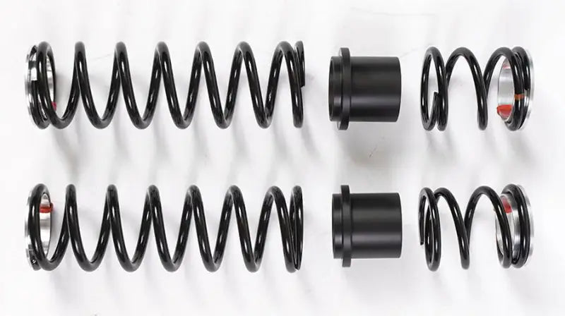 Black dual rate coil springs with spacers for the Dual Rate Spring Kit 36 Std Pol