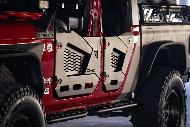 DV8 Offroad 18-22 Jeep Wrangler JL/JT Spec Series Half Doors - Front Set - Truck & Automotive