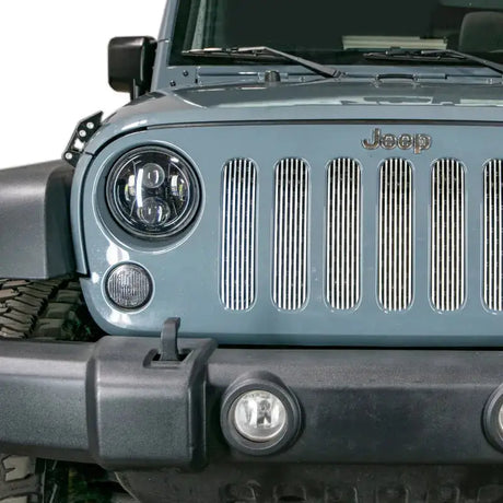 DV8 Offroad 2007-2018 Jeep JK Polished Grille Inserts - Bumpers